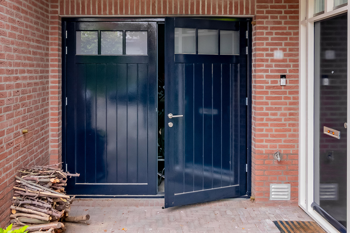 Garagedeur openslaand hardhout 